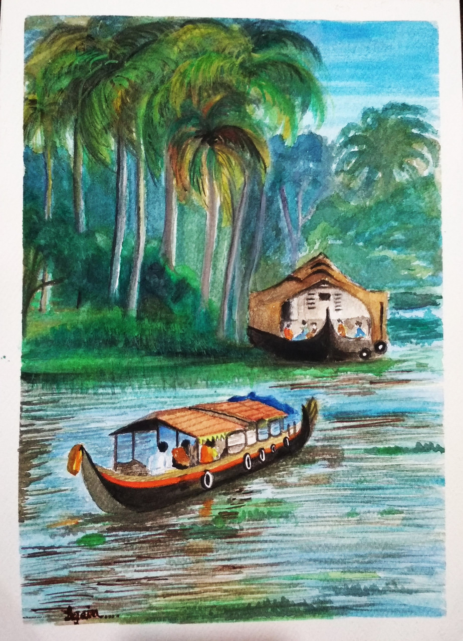 Buy Water colour painting Handmade Painting by PRERNA JAIN. Code ...