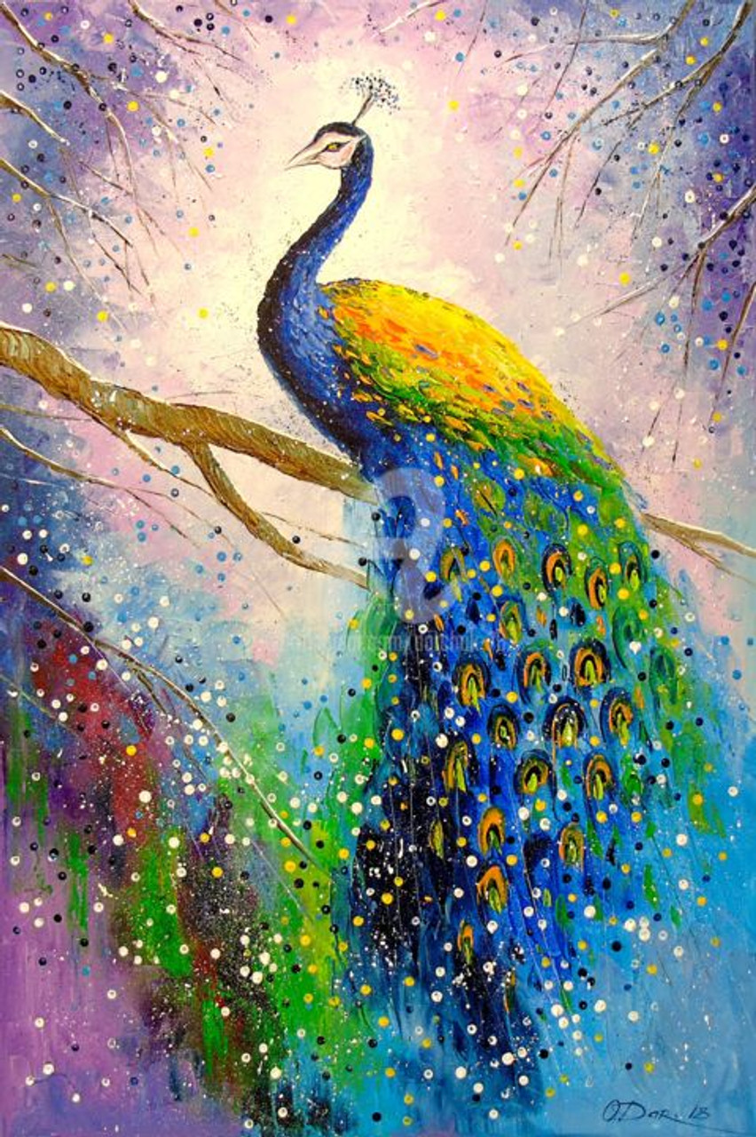 Buy Peacock on canvas Handmade Painting by RANU ARTS AND CRAFTS ...
