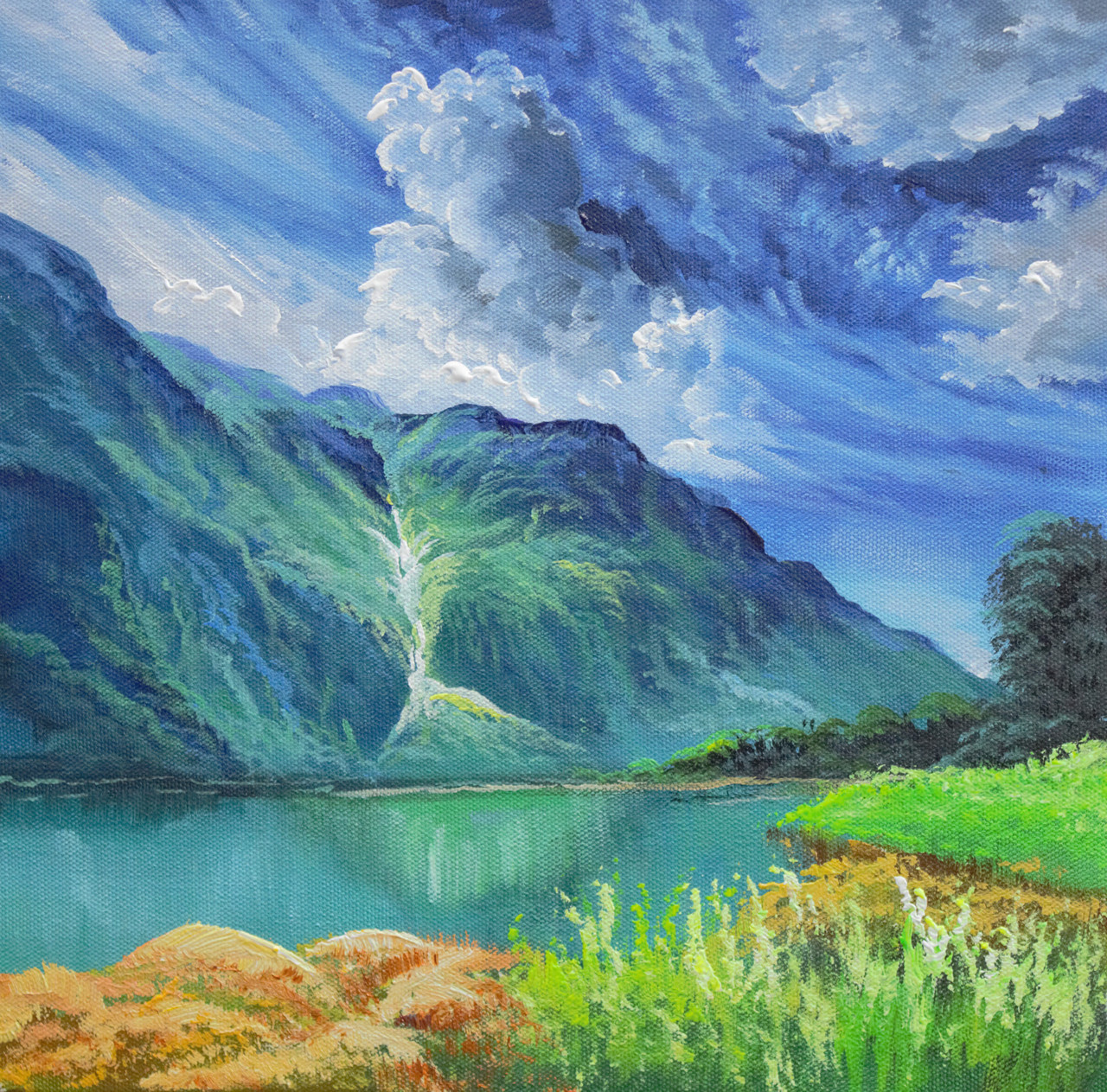 Buy Heavenly Beautiful Scenery BY ARTOHOLIC Handmade Painting by ...