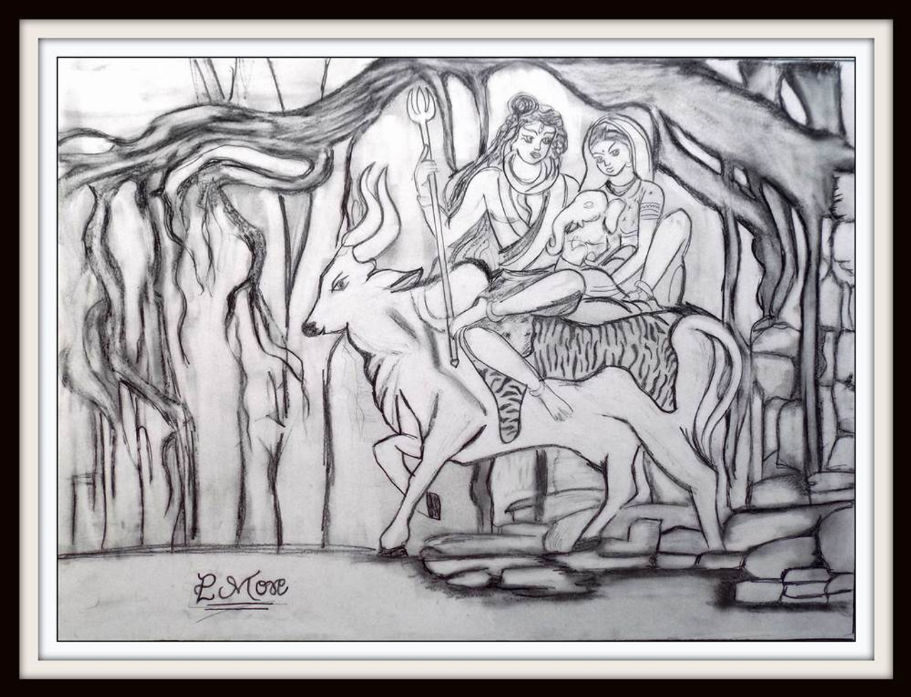 Buy Pencil Art by Paresh More@ Rs. 8890. Code:ART_PHME111_2822 ...