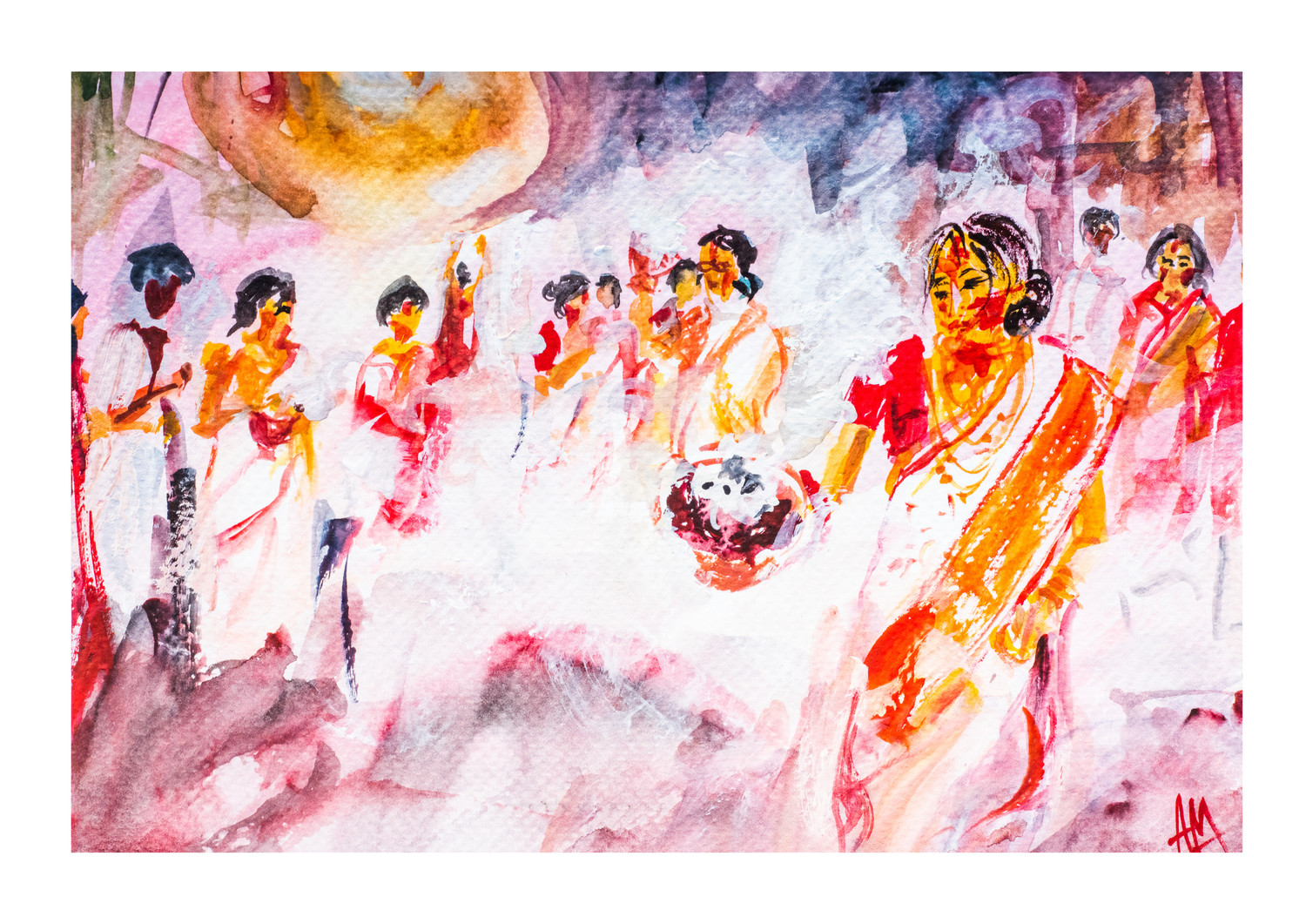 Dhunuchi Dance series 1 Fleece Blanket by Krishna Mondal - Fine Art America