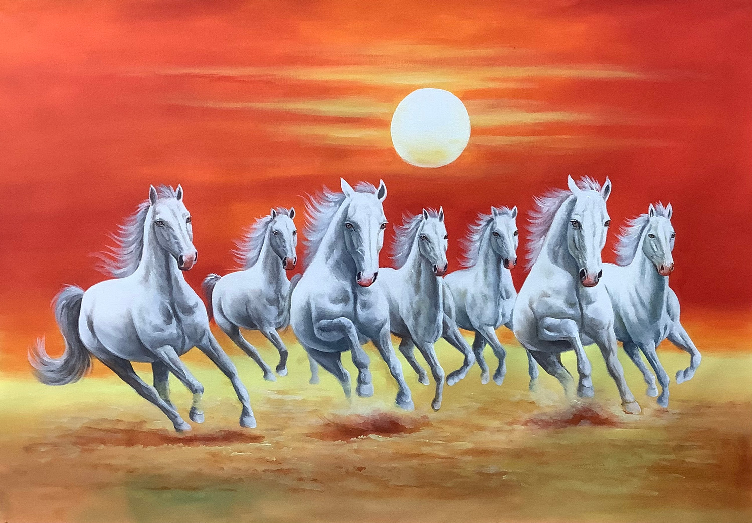Lucky Seven Horses Wallpaper - RichesM Healthcare