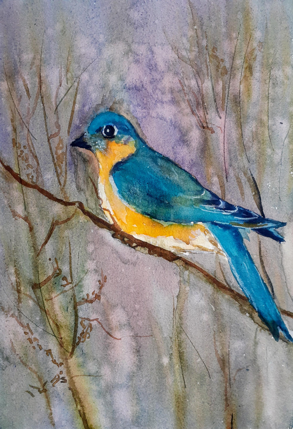 ［bluebird］絵画　油絵　※値段交渉あり Buy A Blue Bird - Realistic, Nature, Detailed Painting Online | Fizdi