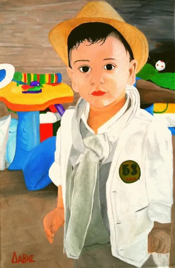 Buy Boyportraitoil On Canvas Johndavis (PRT15633102782) Canvas