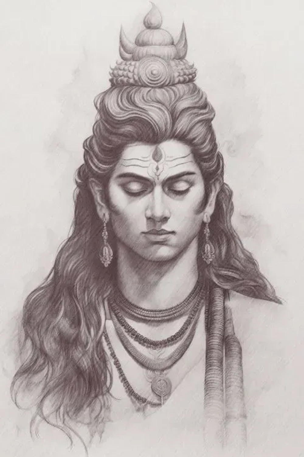 God Shiva Pencil Drawing Sketch Stock Illustration 2205660061 | Shutterstock