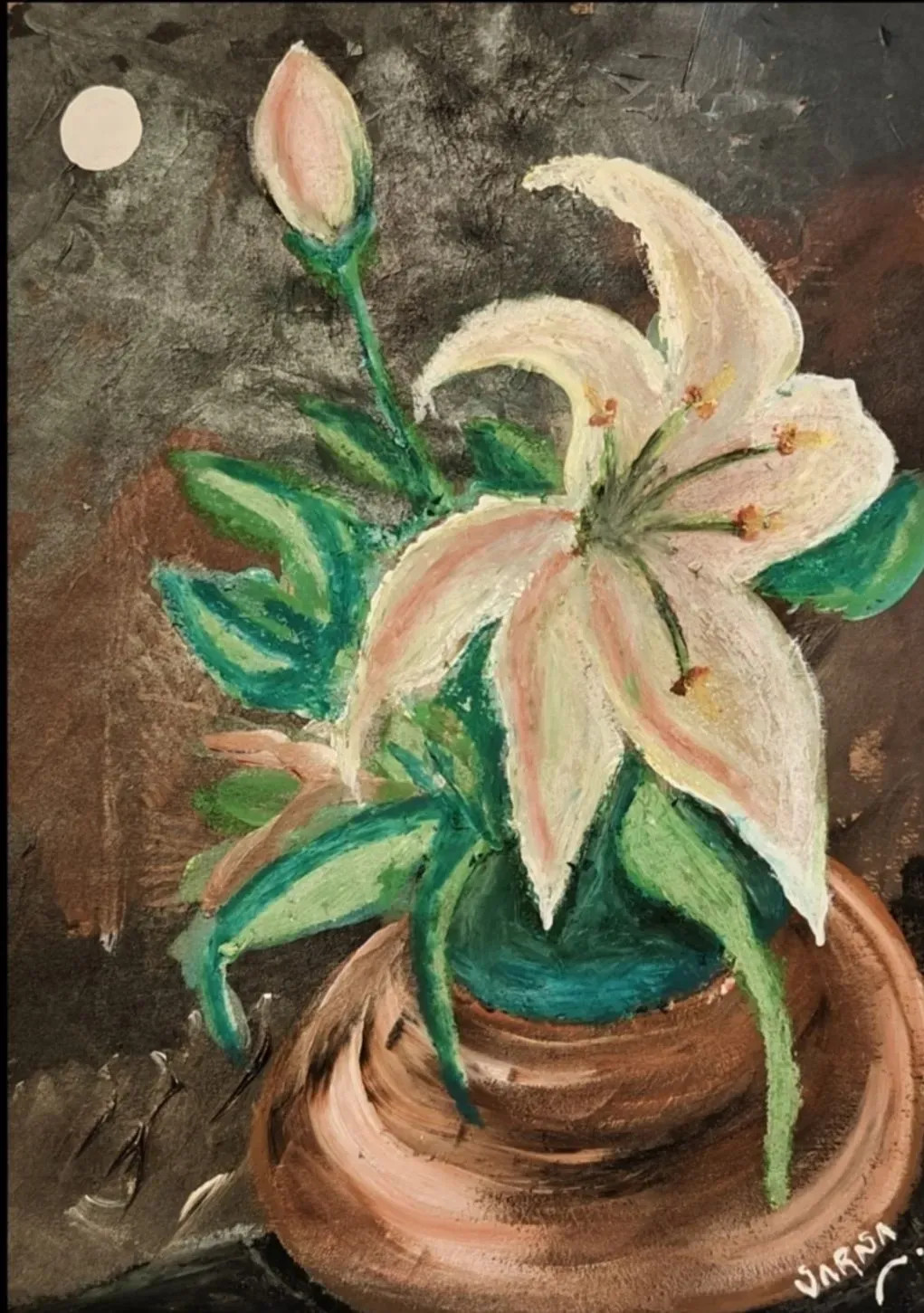 Buy White Lily - Expressive Realism Painting Online | Fizdi