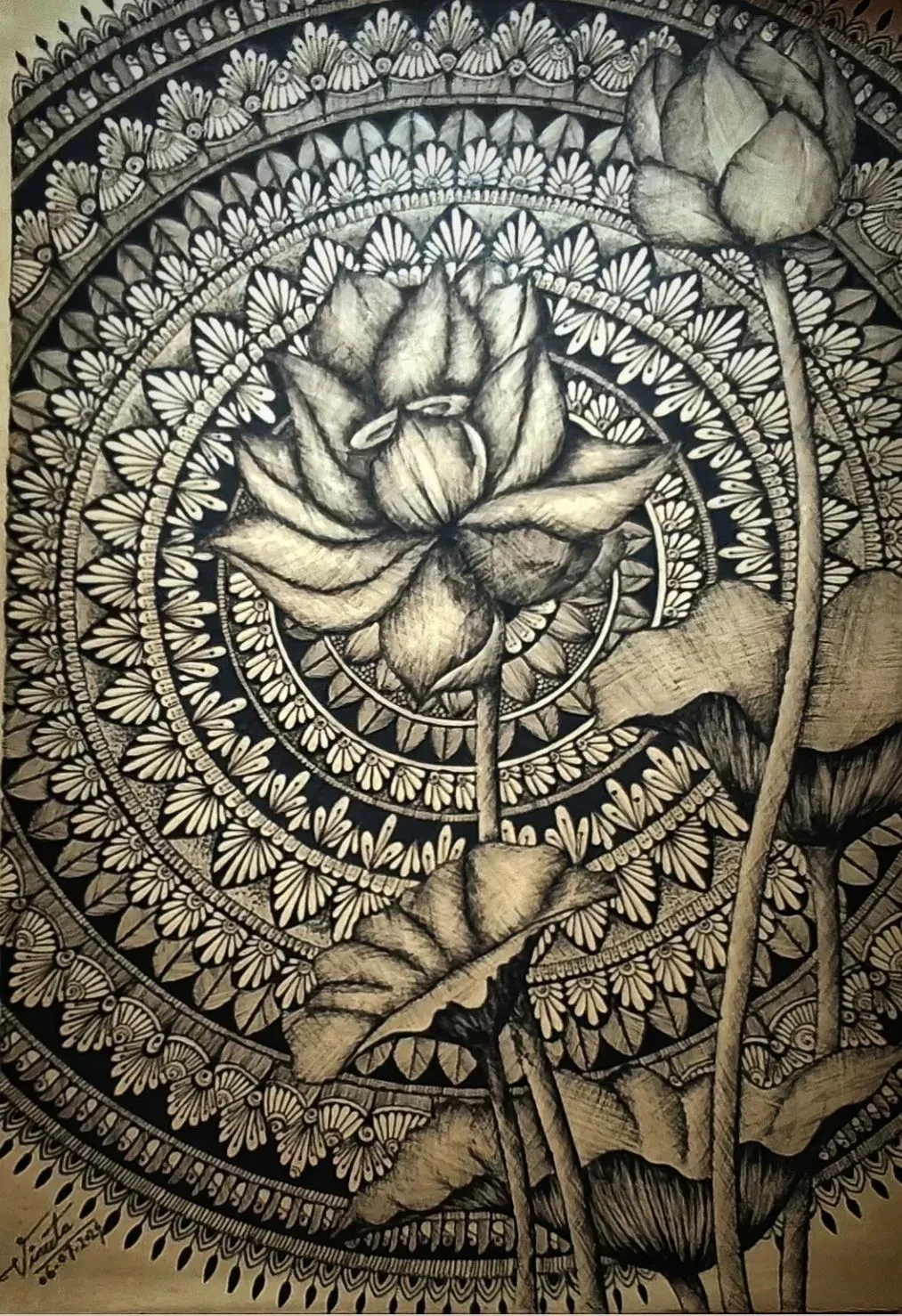 mandala art drawing