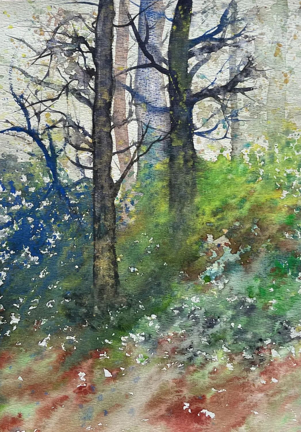 Buy Forest With Dappled Light - Impressionistic Nature Painting
