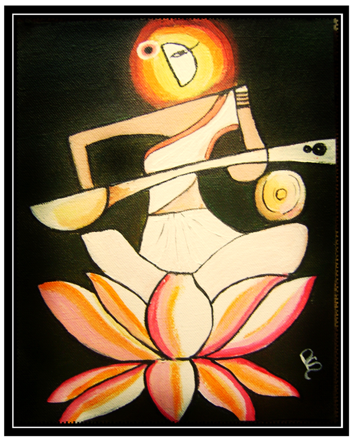 Saraswati Drawing Pencil - Drawing Of A Goddess - 600x771 PNG Download -  PNGkit