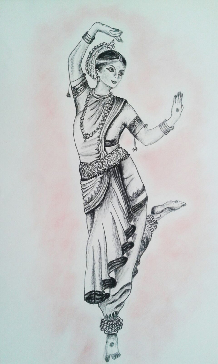 Indian dance series #10 Drawing by Ian Males | Saatchi Art