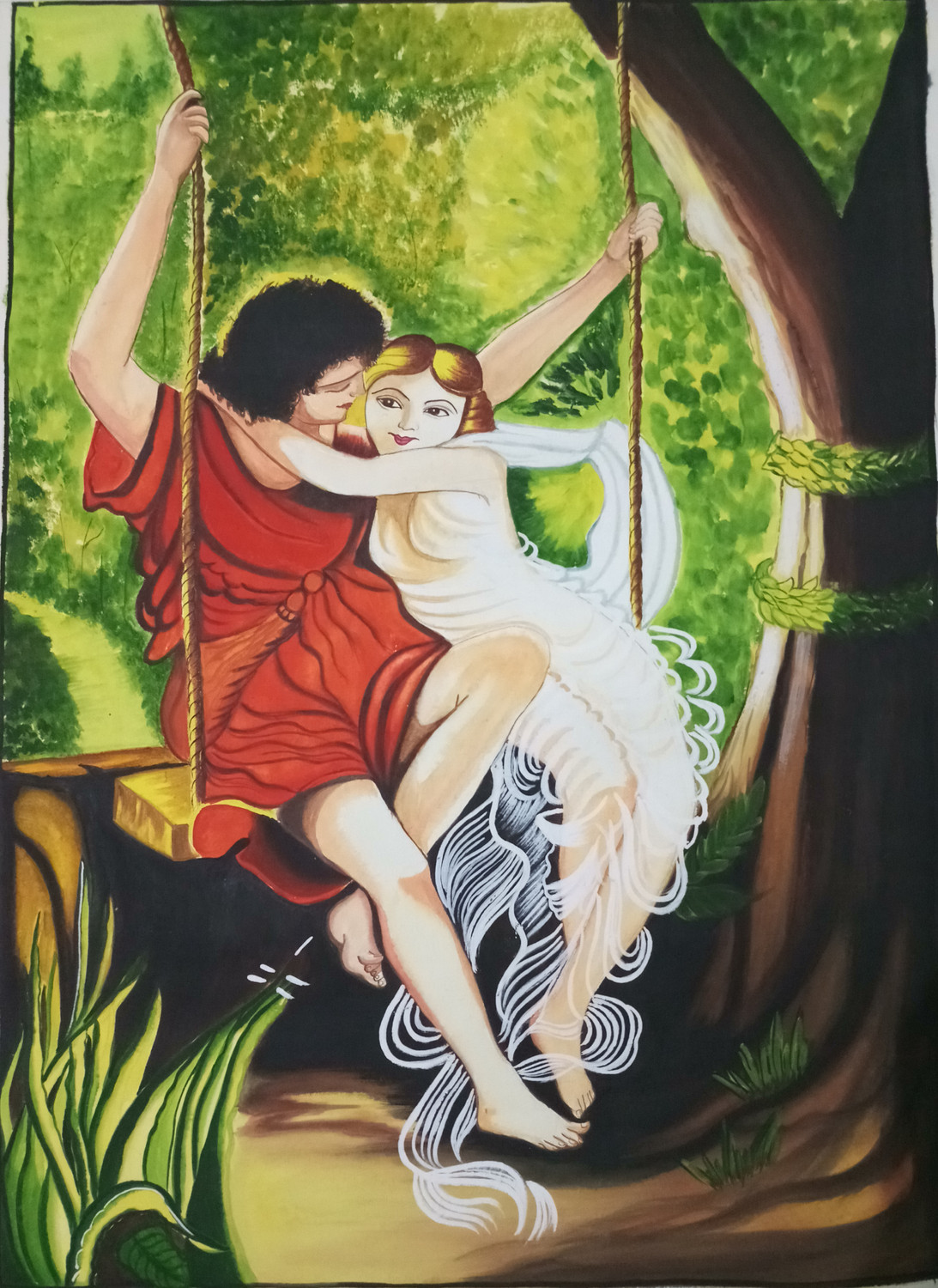 Buy Couples Love Scene - Romantic, Classic, Naturalistic Painting