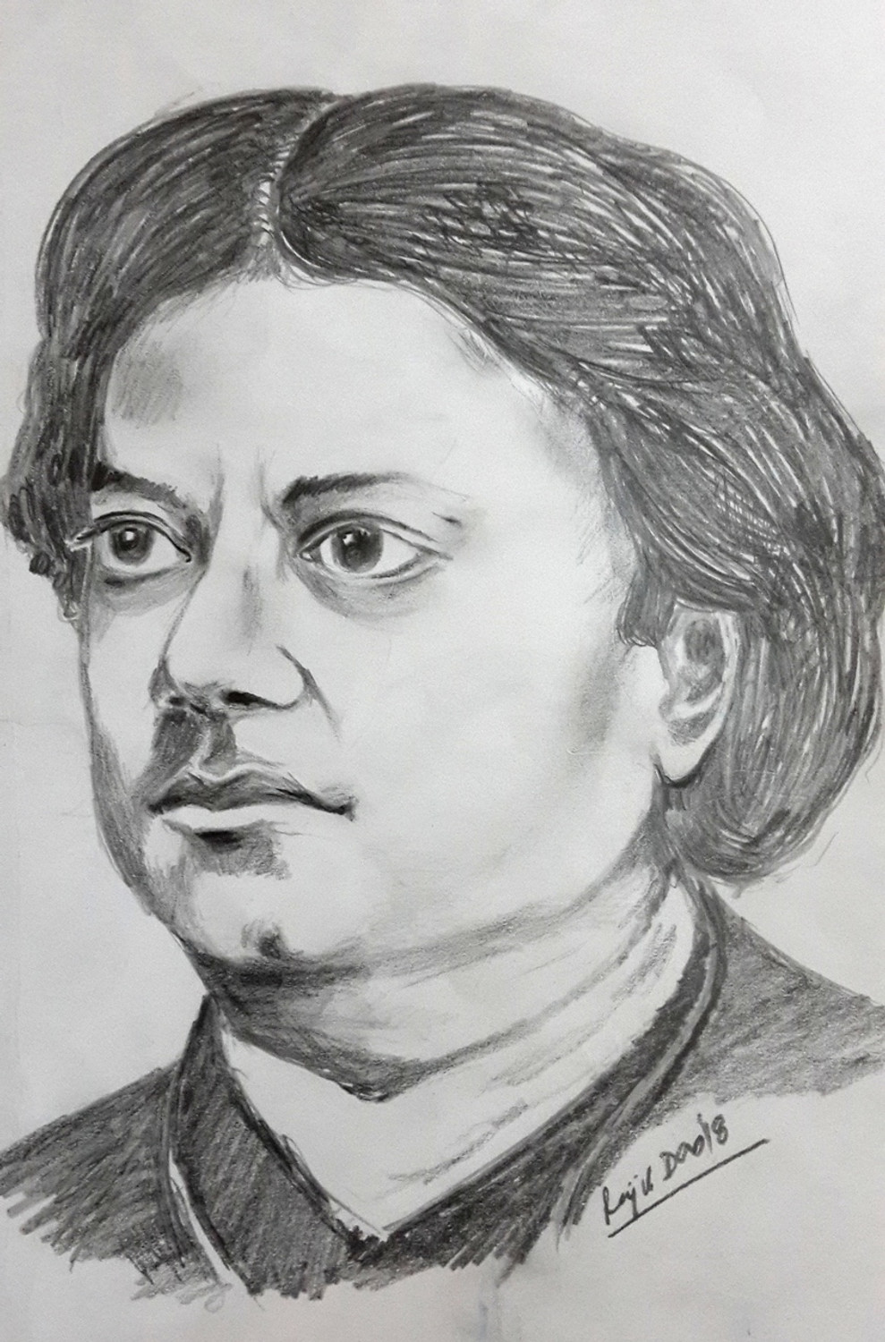 find Swami Vivekananda pic for my work's accuracy. | Pencil sketch images,  Abstract pencil drawings, Sketches