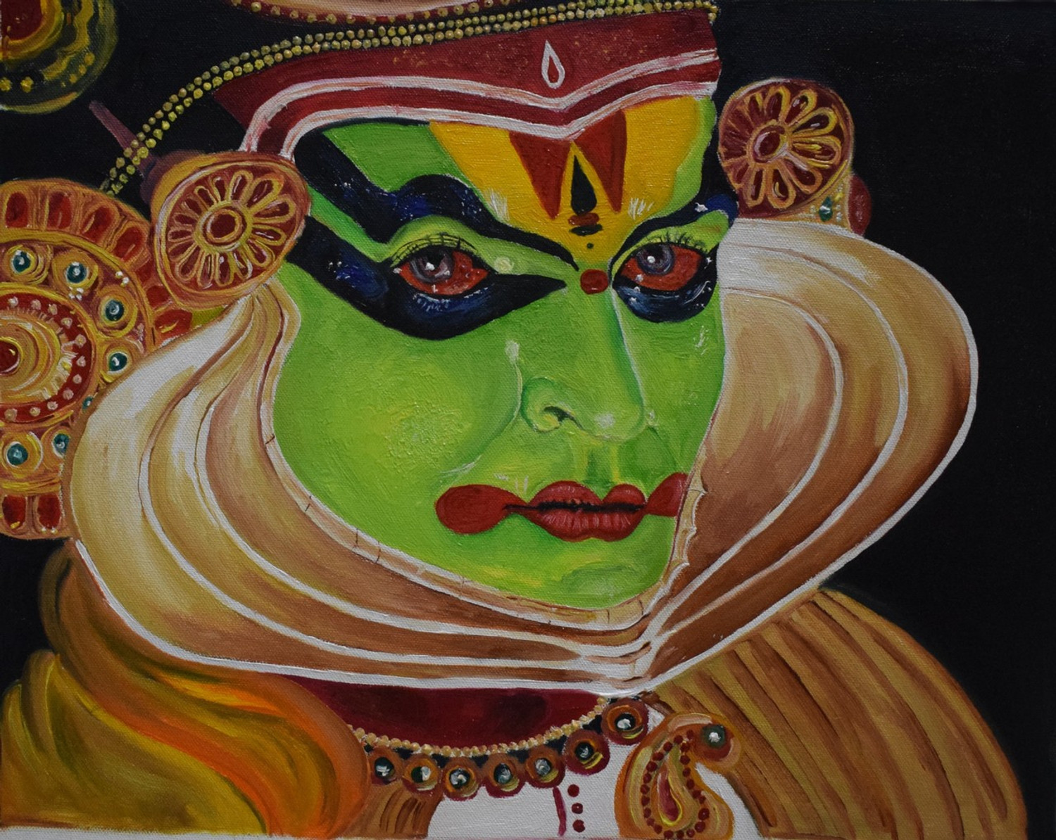 Cartoon face of kathakali dancer. 24833698 Vector Art at Vecteezy