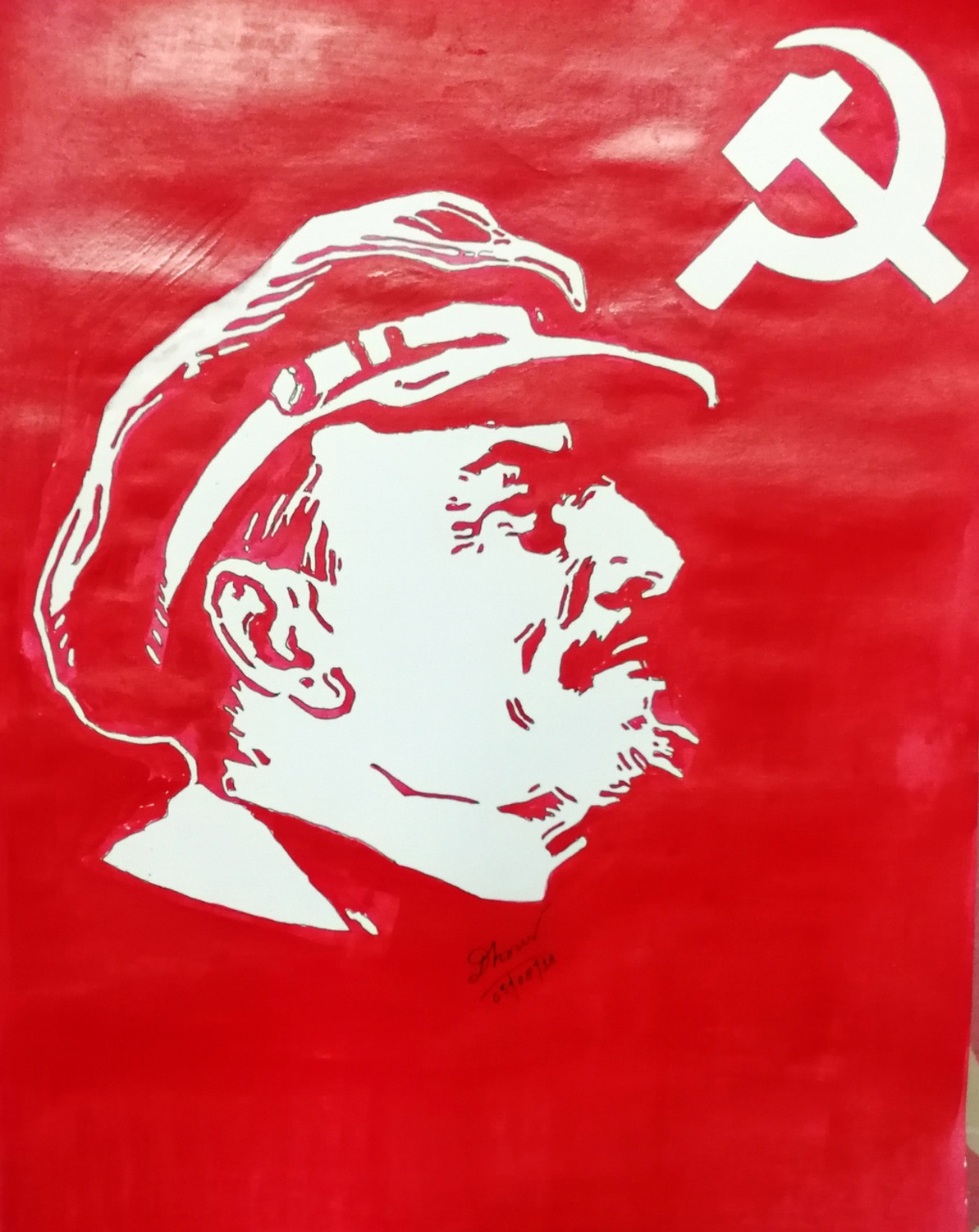 Buy Lenin Handmade Painting by DHRUBAJYOTI PAUL. Code:ART_5515_31835 ...
