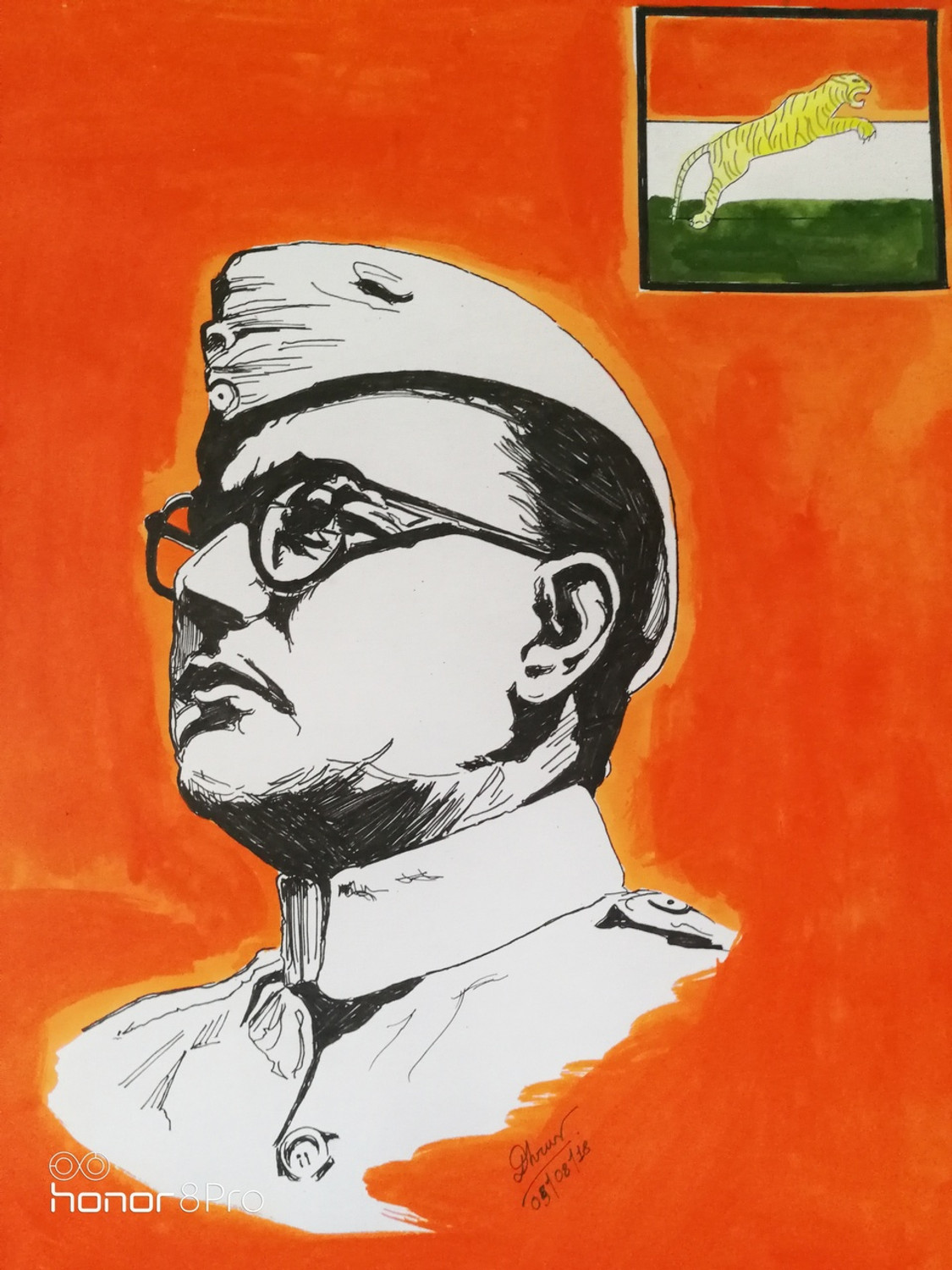 Subhash Chandra Bose Painting by Raktima Sau