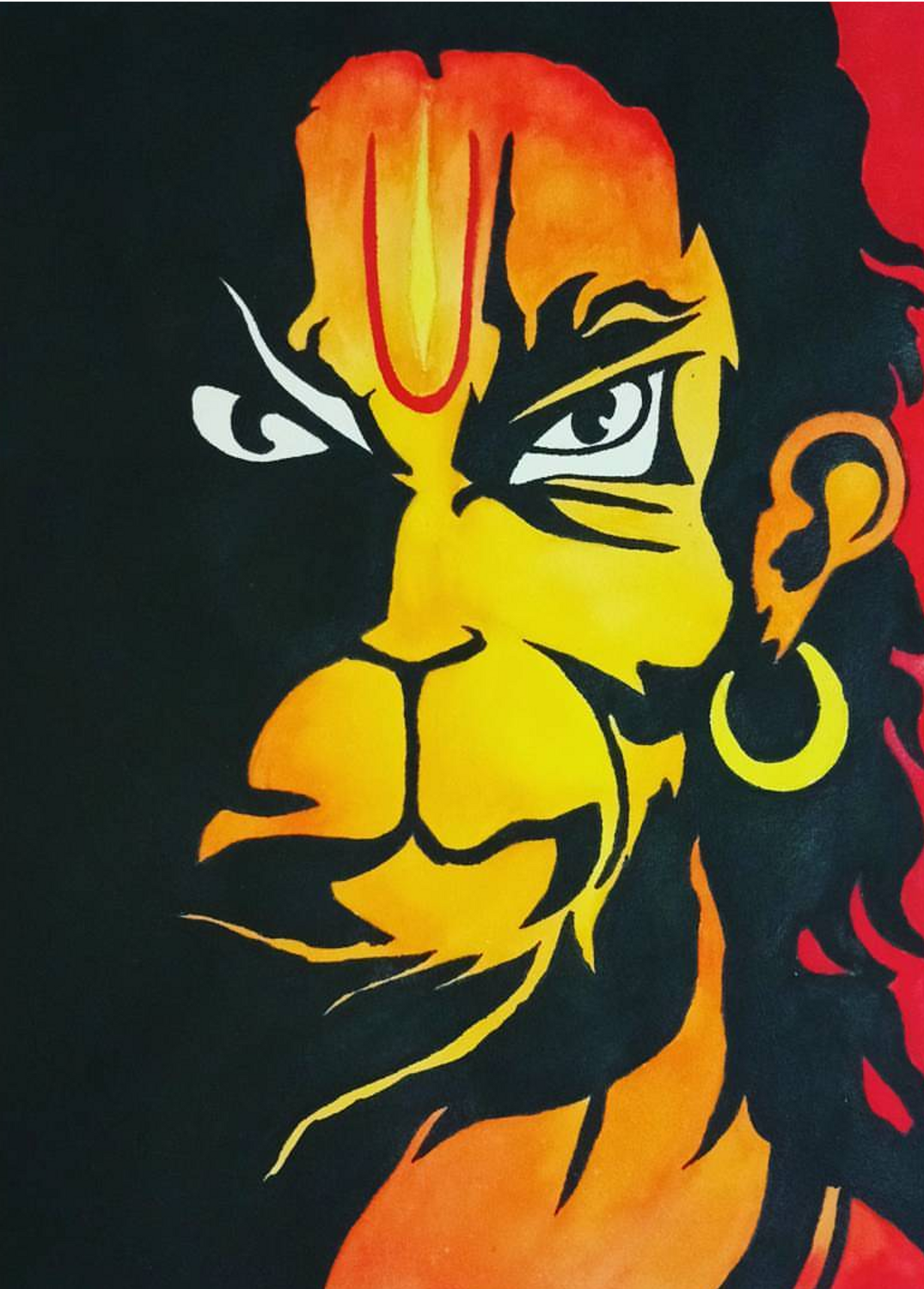 Hanuman Ji Flag - Fabric handmade Dhaja | Rose Hill