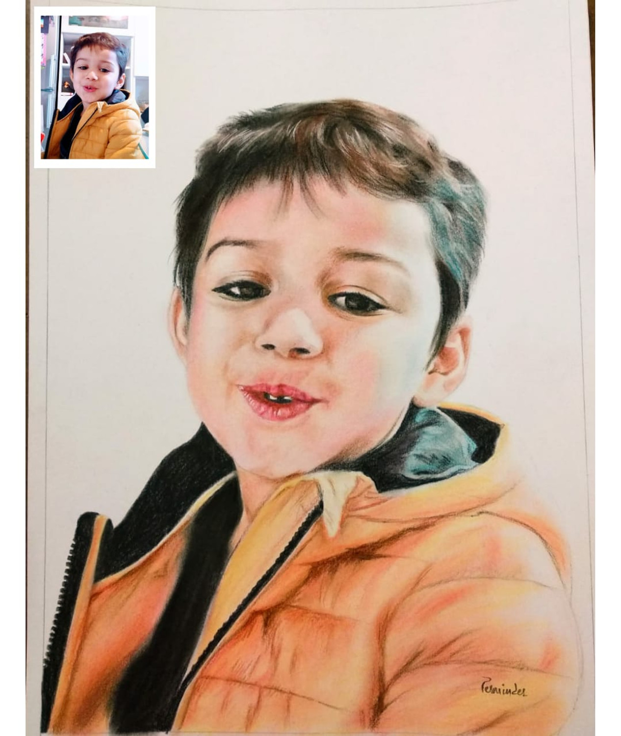 Colour Pencil Portraits Painting