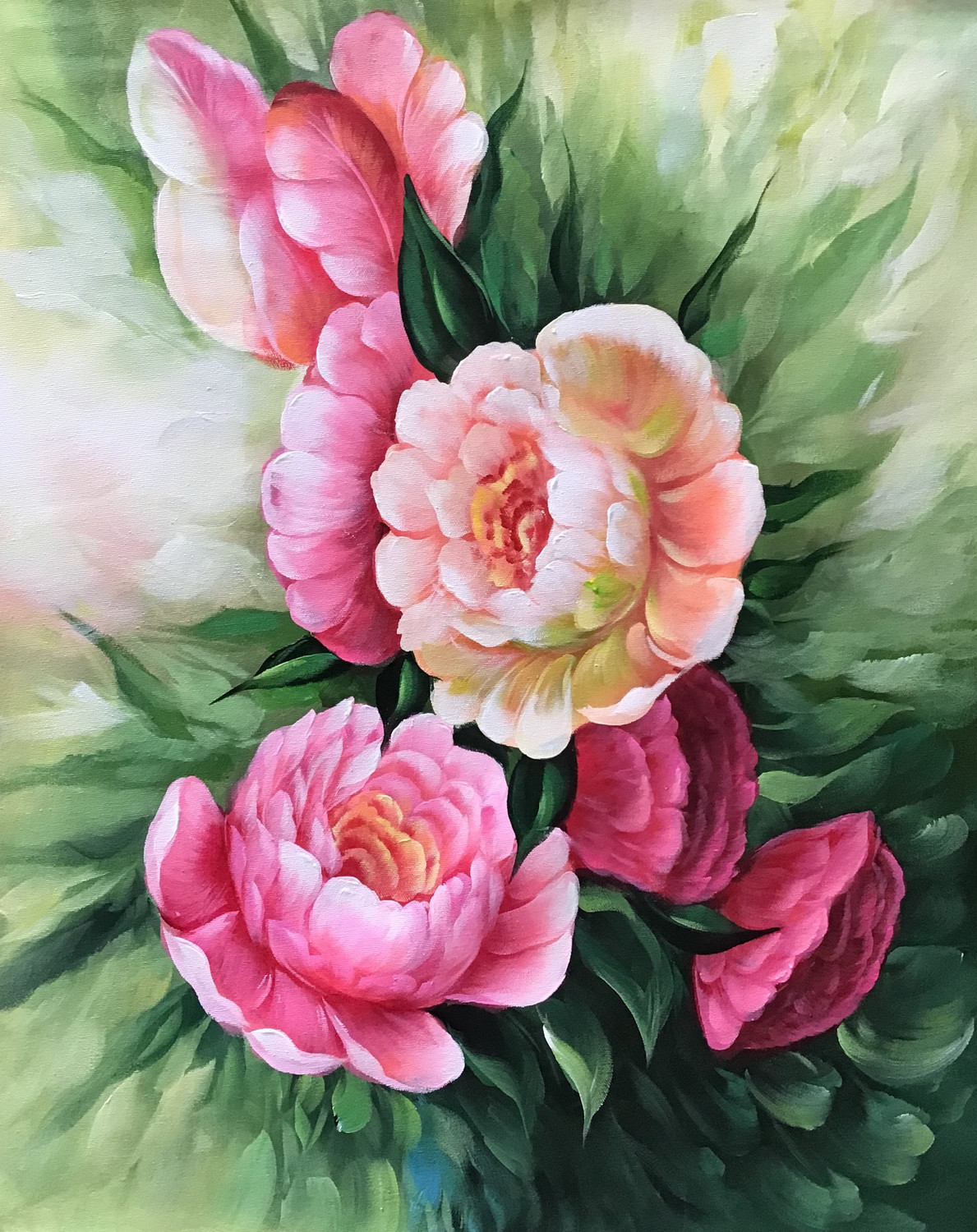 Flower Painting With Acrylic