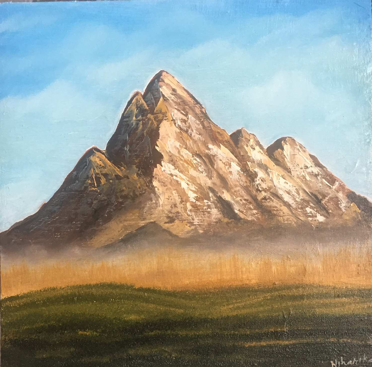 Buy Lonely Mighty Mountain Handmade Painting by NIHARIKA SINGH