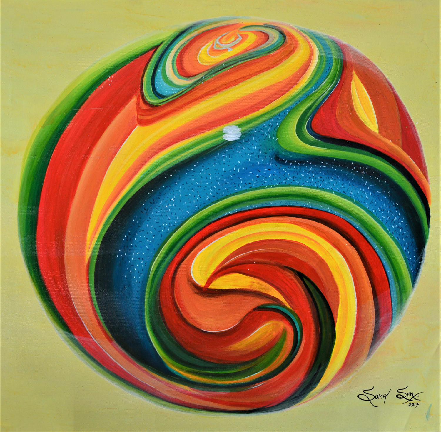 Buy Color Harmony - Abstract, Modern, Fluid Painting Online | Fizdi