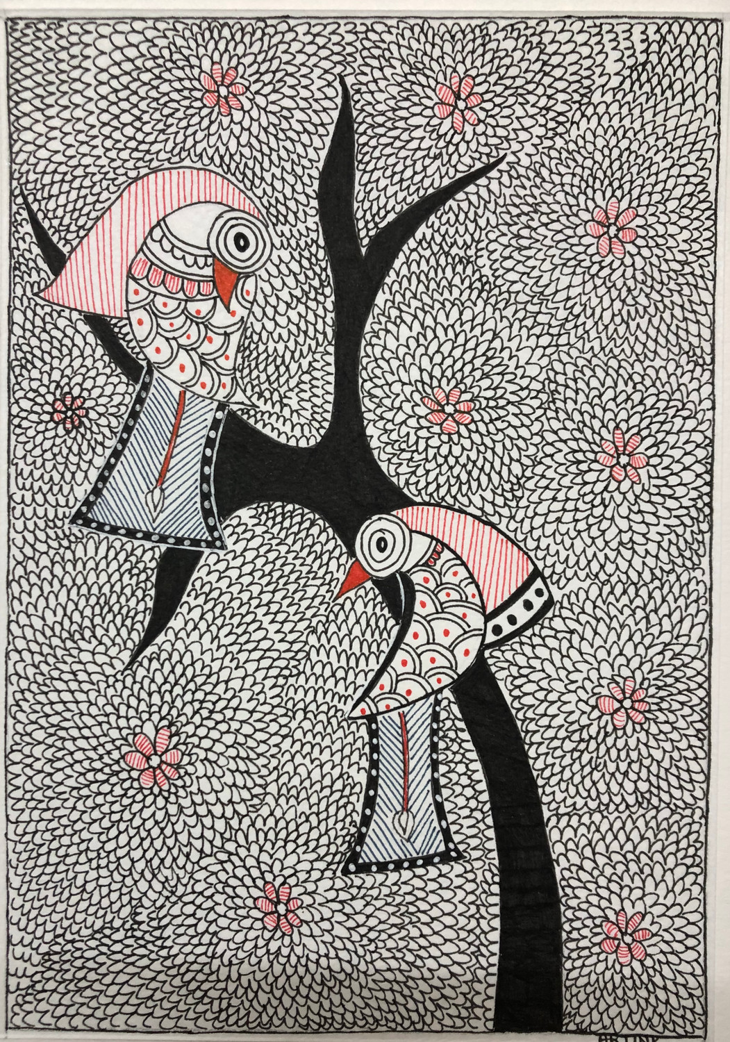 Ganesha Madhubani Folk Art Painting from India - Magnificent Ganesha |  NOVICA