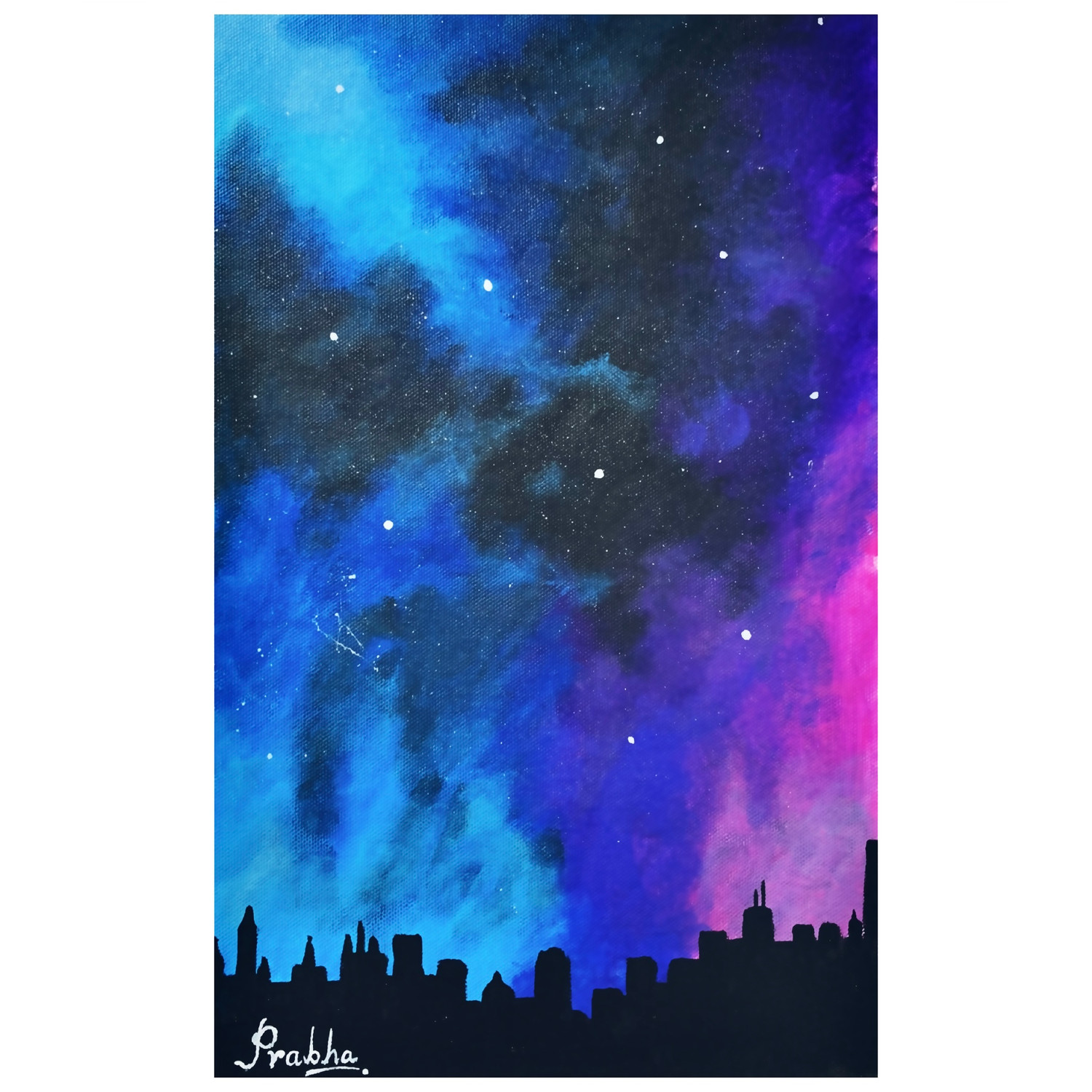 Buy The galaxy: fly me to the planets Handmade Painting by PRABHA