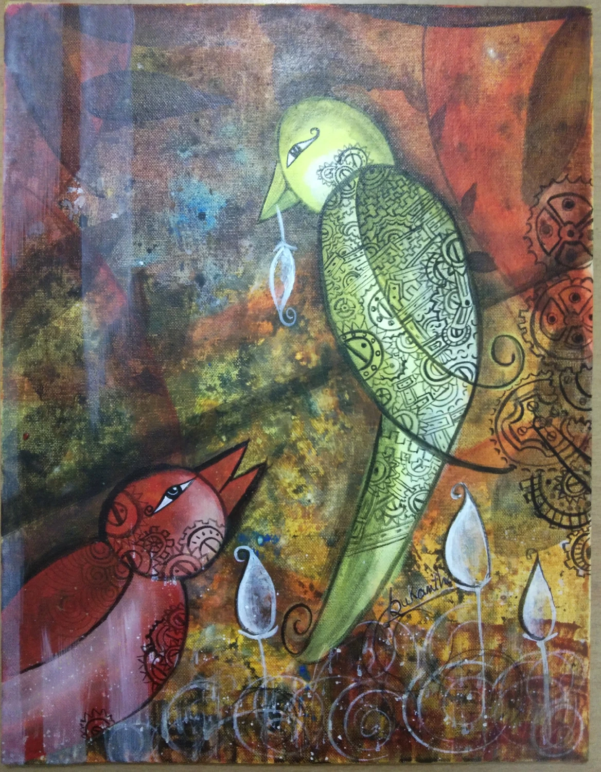 Buy Techies Wrapped - Abstract, Modern, Tribal Painting Online | Fizdi