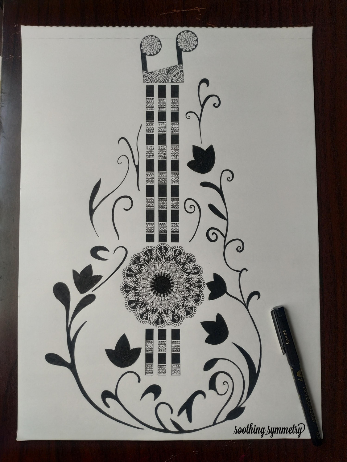 Mandala art of guitar by sketchyank on DeviantArt