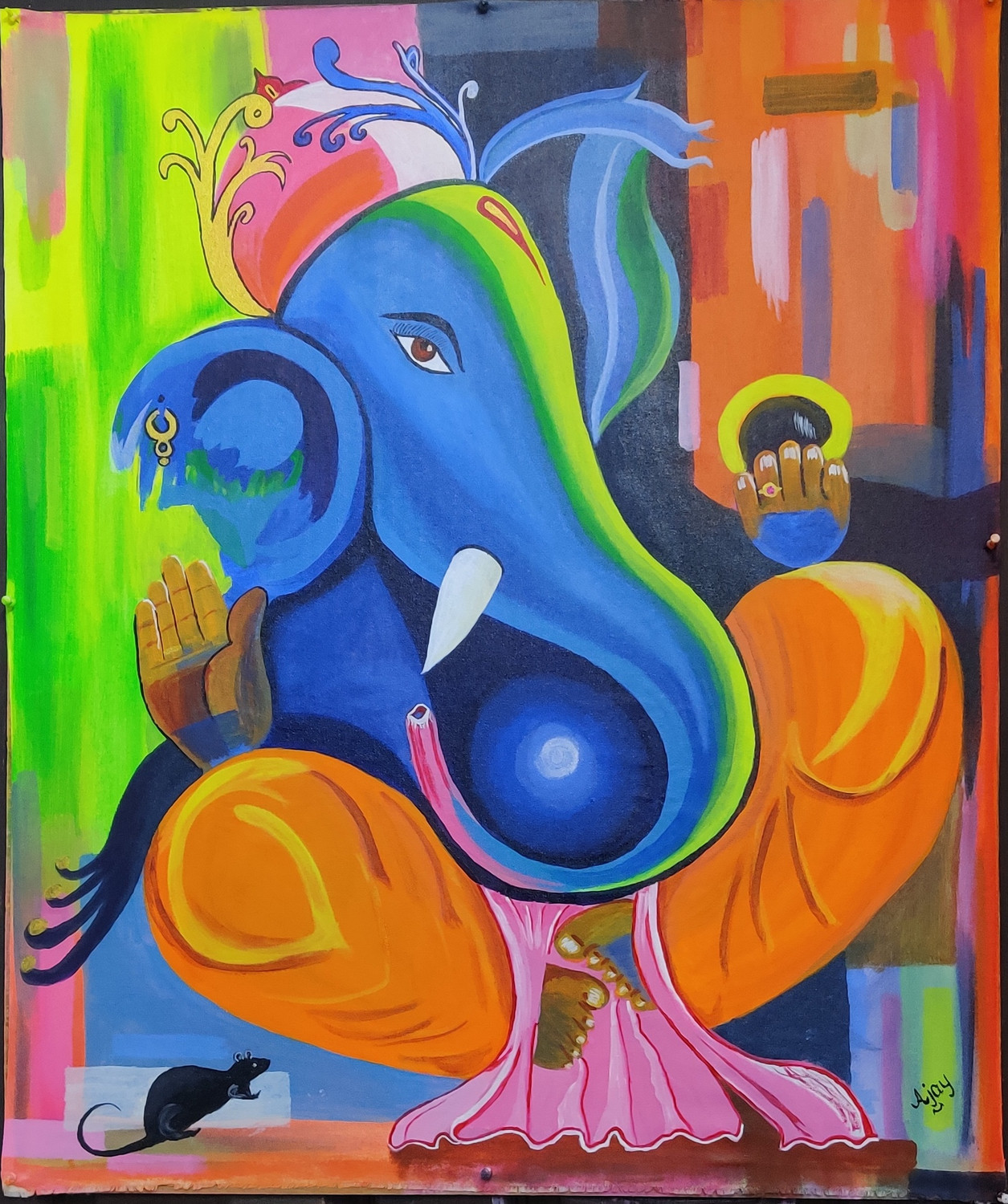 Ganesha Drawing with Soft Pastels | Ganpati drawing step by step | Ganpati  soft pastel drawing | Soft pastels drawing, Ganesha drawing, Ganesh art  paintings