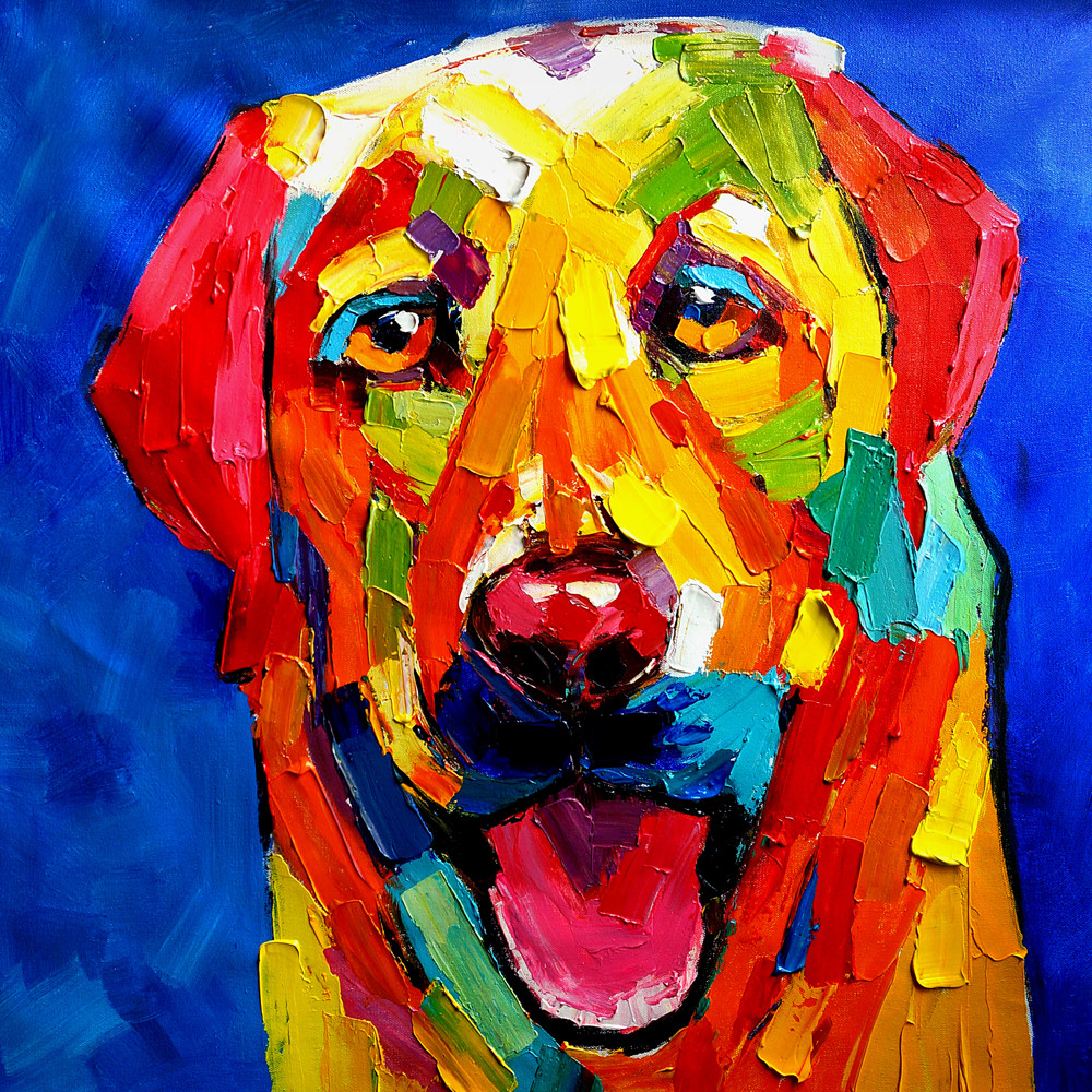 Buy Multicolor Pup - Pop Art, Bold, Vibrant Painting Online | Fizdi