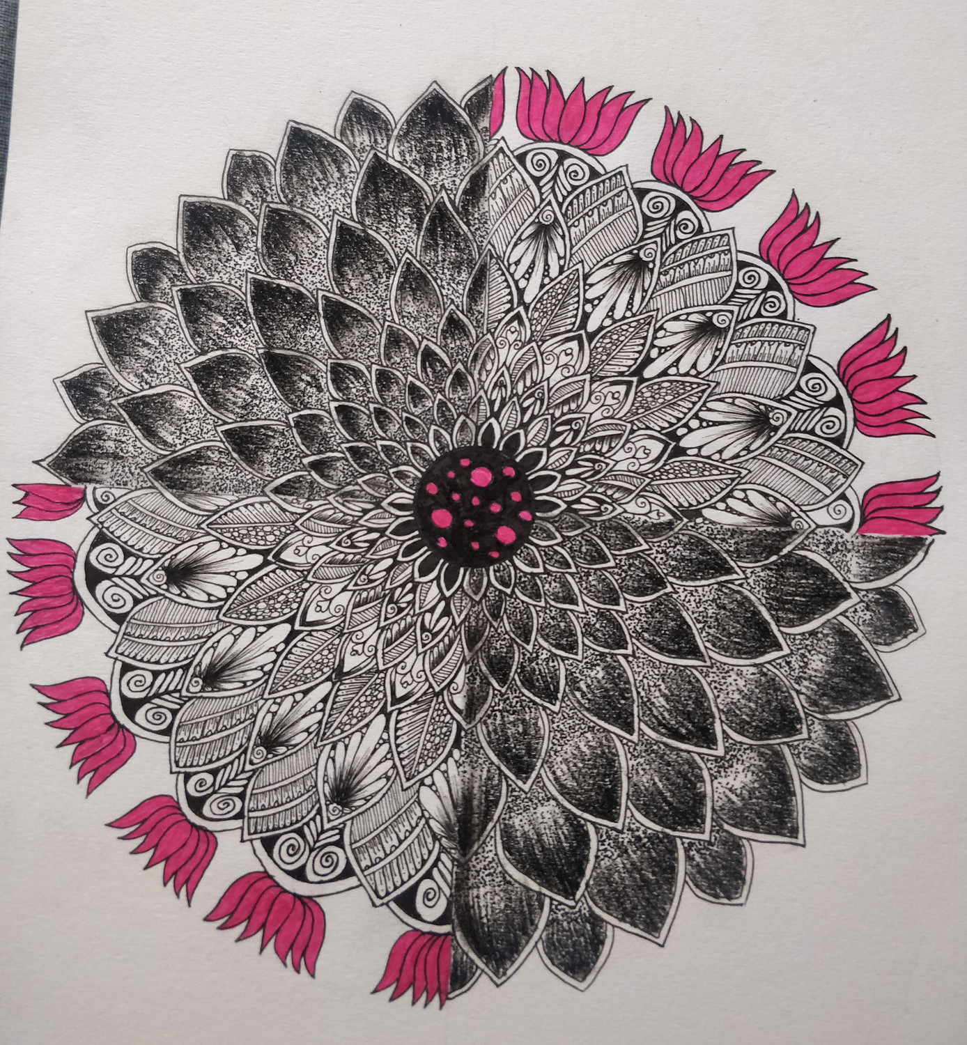 Hand Drawn Mandala Art - Etsy