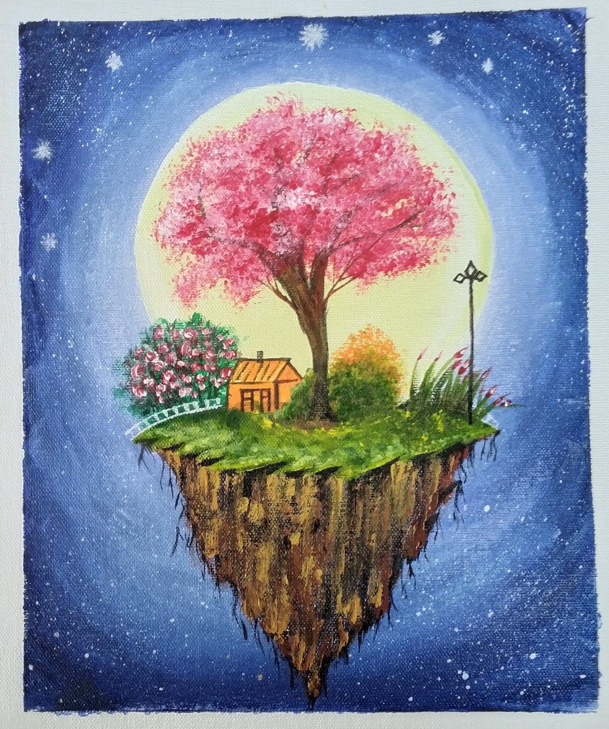 Buy Pathway of Nature Handmade Painting by MUHAMMAD HANEEPHA.  Code:ART_7964_56068 - Paintings for Sale online in India.