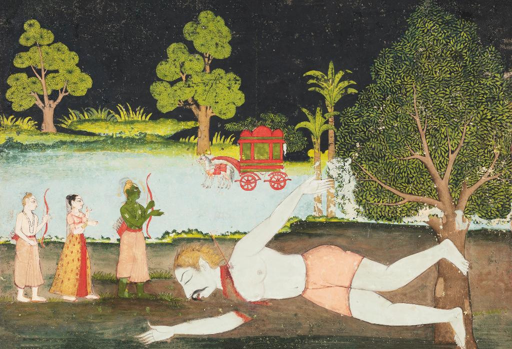 Kalanemi Buy Rama And Lakshmana Slay The Demon Giant Viradha, From A Ramayana ...