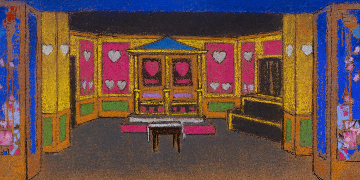 The Court Of Hearts Vibrant Royal Throne Room Whimsical, Surreal Canvas Art Print