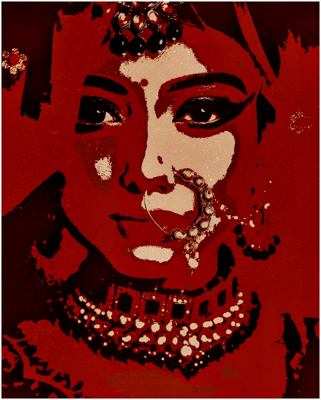 Buy Beautiful Indian Lady Pop Art Pop Art, Portrait Painting