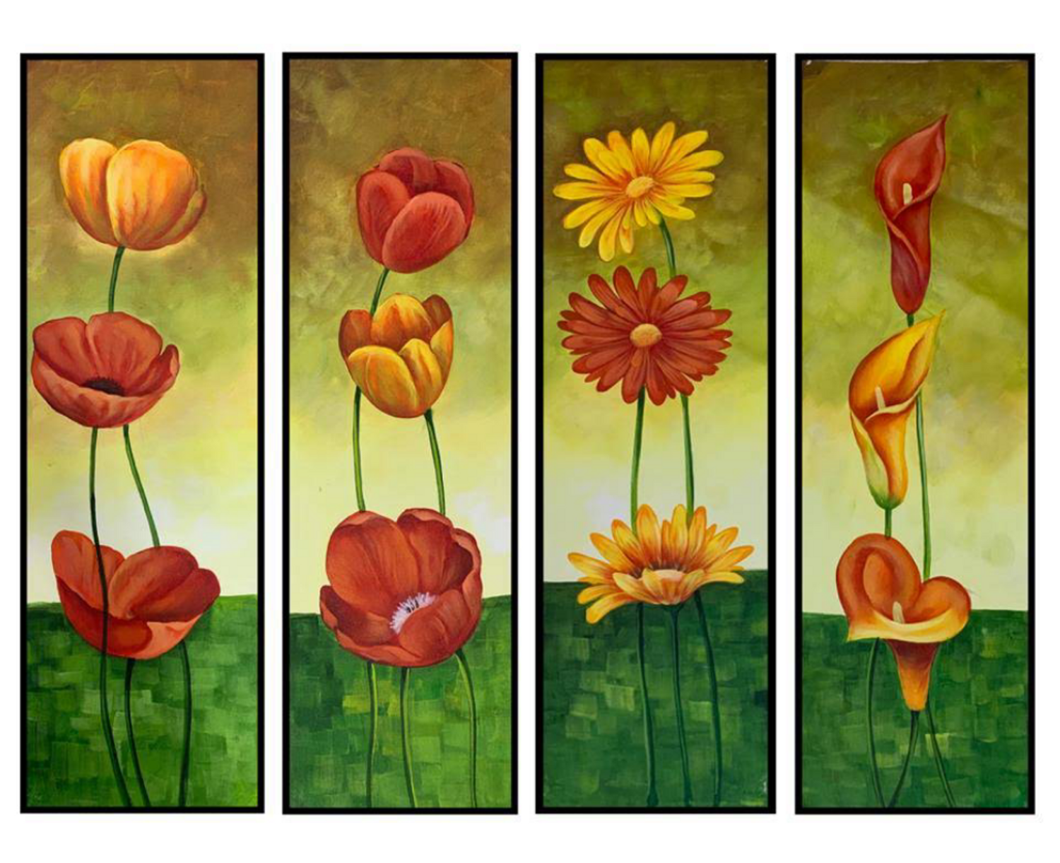 Buy Flower painting Handmade Painting by KULDEEP SINGH. Code:ART_6706_53407  - Paintings for Sale online in India.