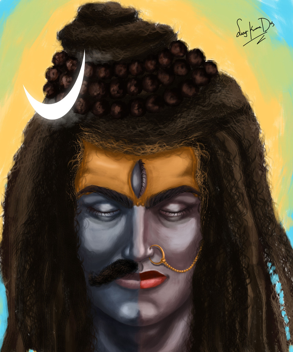 lord shiva mahadev bholenath painting hd images