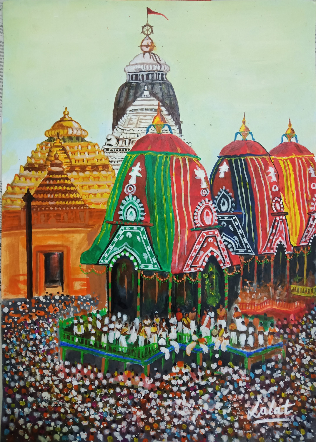 Rath Yatra- Festival of Chariots -Urban Sketch – kalkattevaali.in