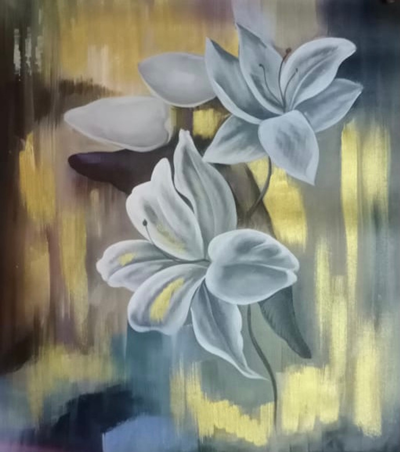 Buy Flower painting Handmade Painting by KULDEEP SINGH. Code:ART_6706_53407  - Paintings for Sale online in India.