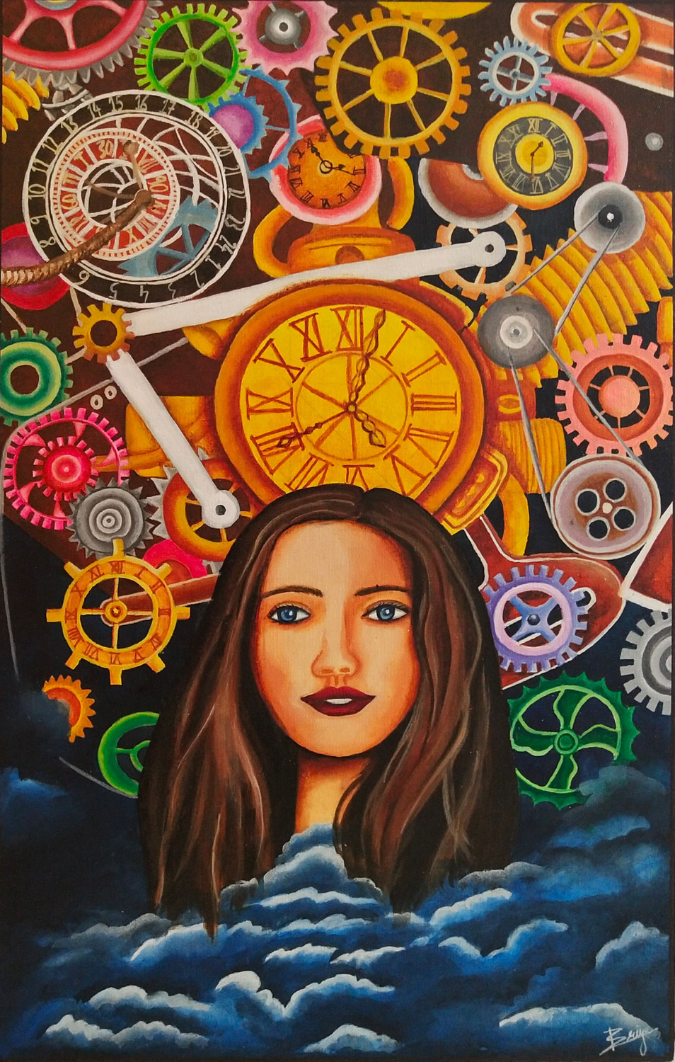 Buy The Time Machine - Surreal, Vibrant, Mechanical Painting