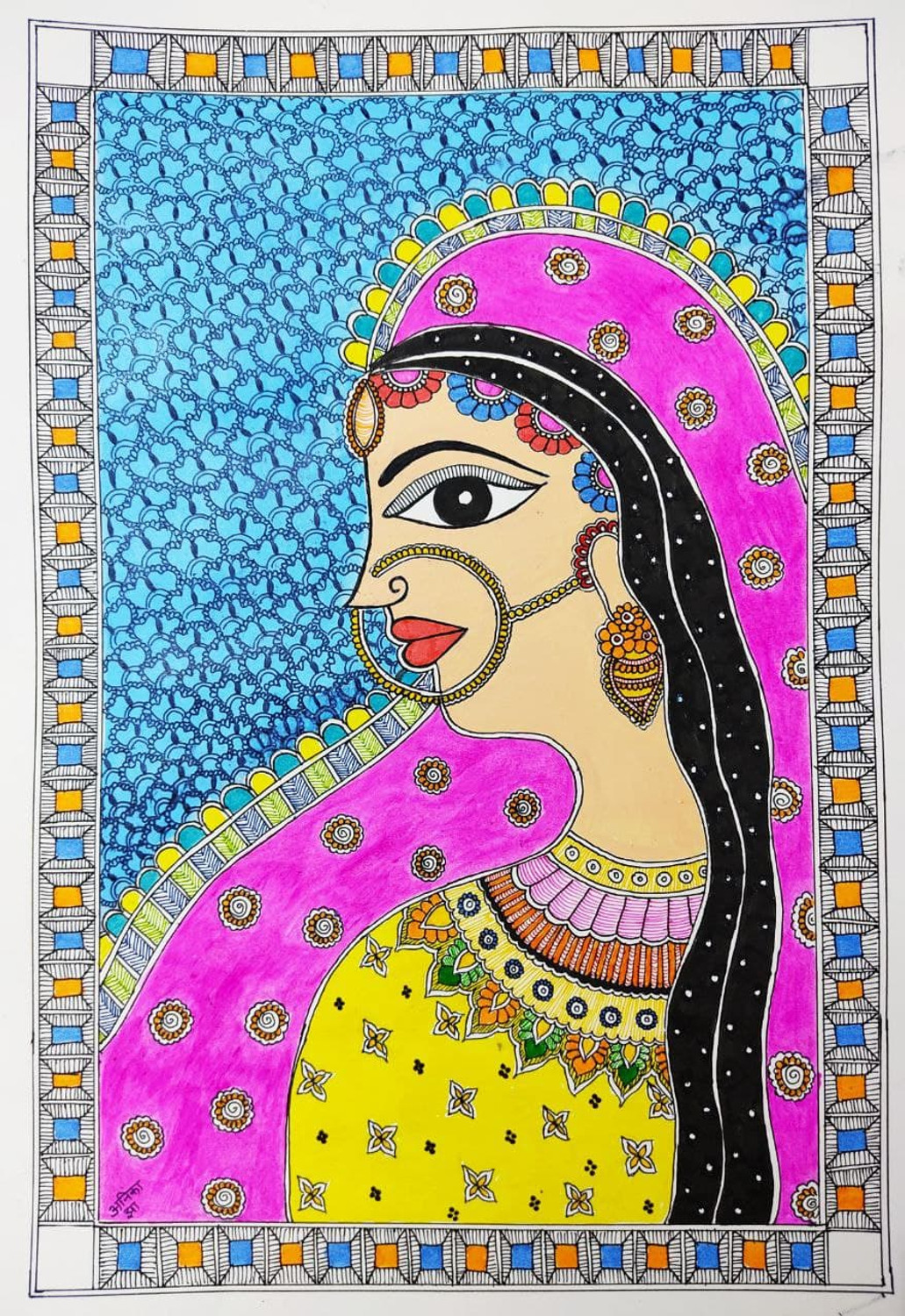 Madhubani art Spiral Notebook by Ankit Priyadarshi - Fine Art America