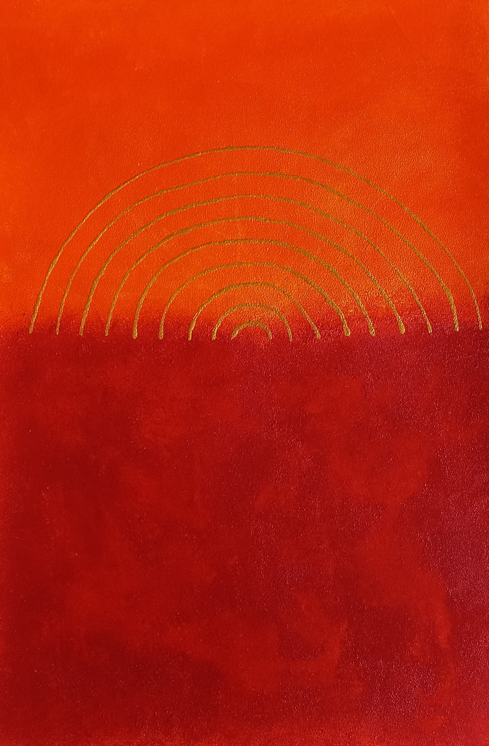 Buy The Rising Sun - Abstract Art - Abstract, Minimalist, Warm Painting ...