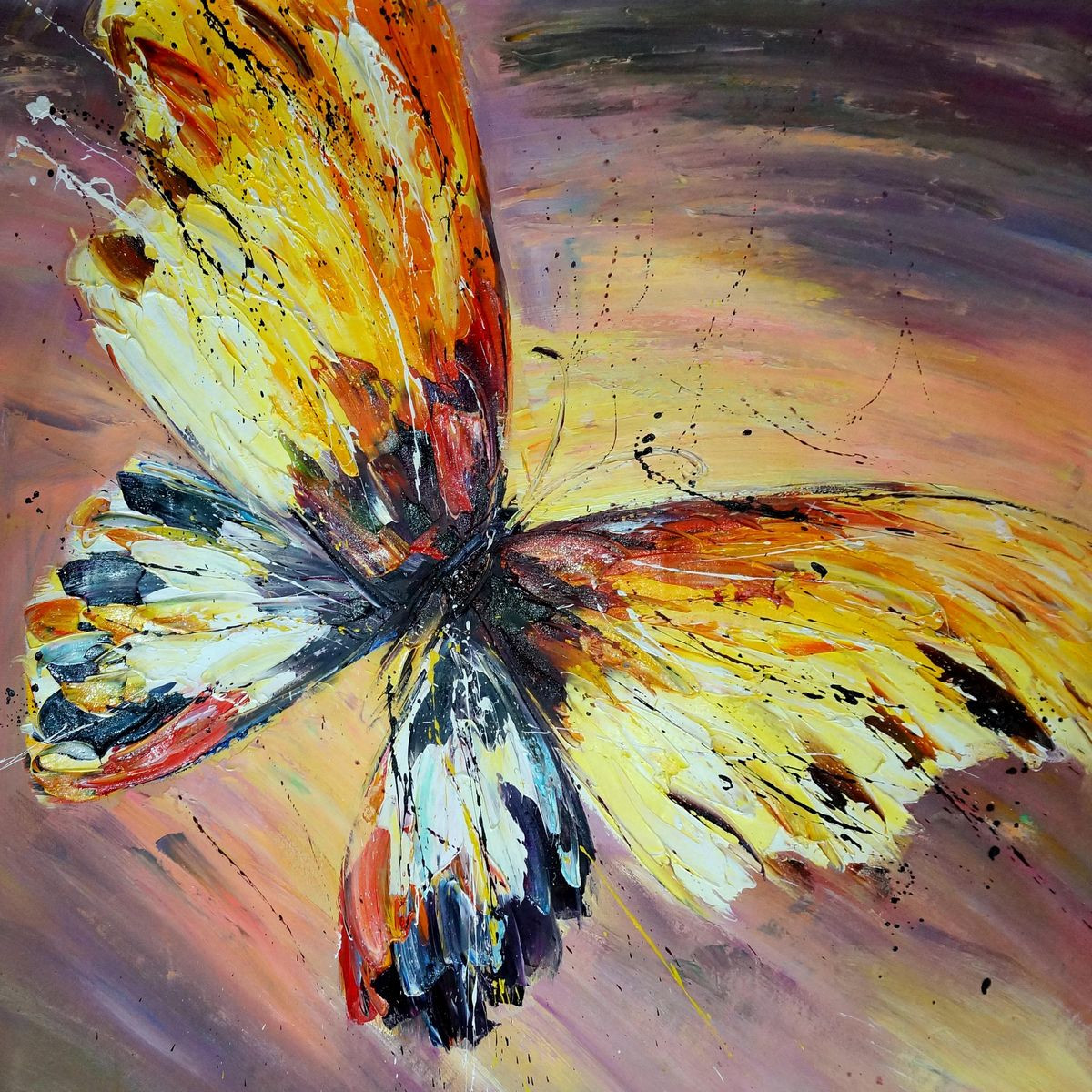 Buy Beauty Of Butterfly Abstract, Expressionist Painting