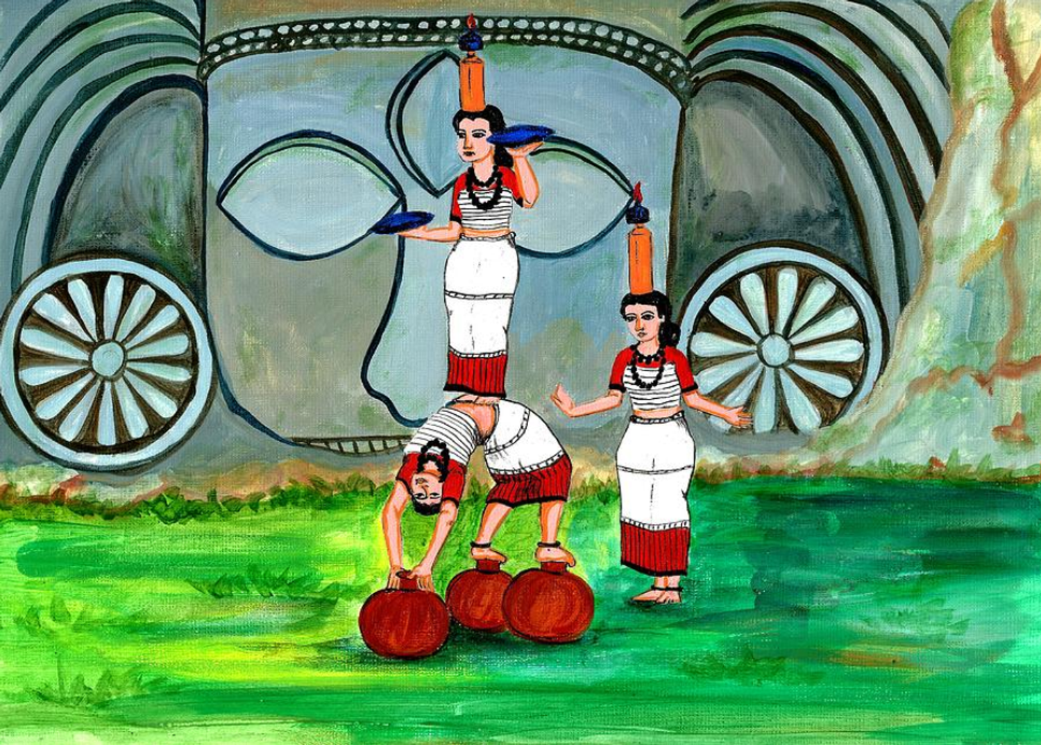 Bihu Dance Drawing - YouTube