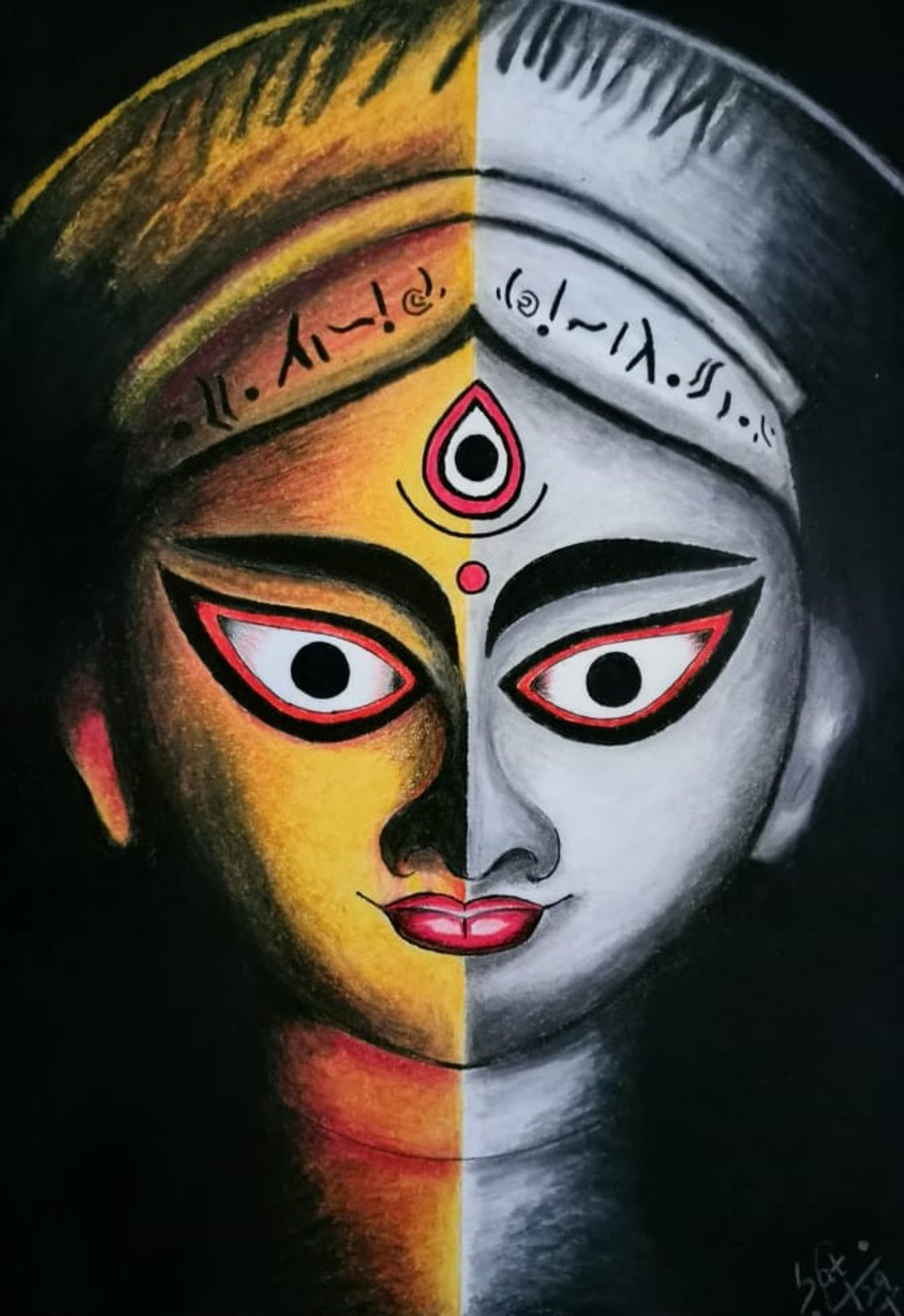 Durga Drawing Hinduism - Maa Durga Clip Art, HD Png Download - kindpng