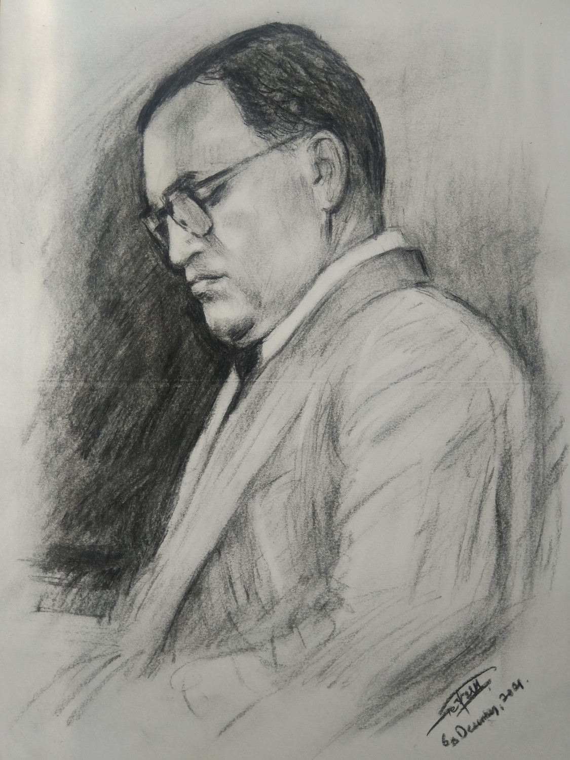 Pencil Sketch Of Dr. B.R Ambedkar - Desi Painters