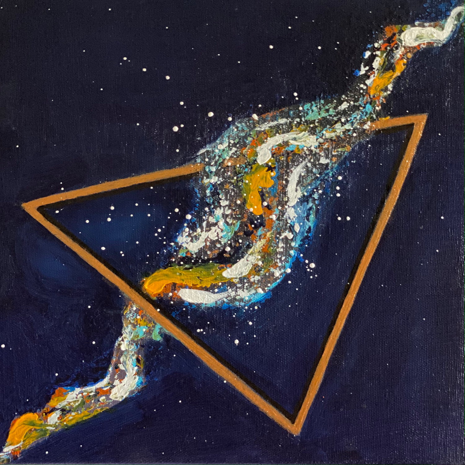 Buy Abstract Triangle - Abstract, Geometric, Cosmic Painting Online | Fizdi