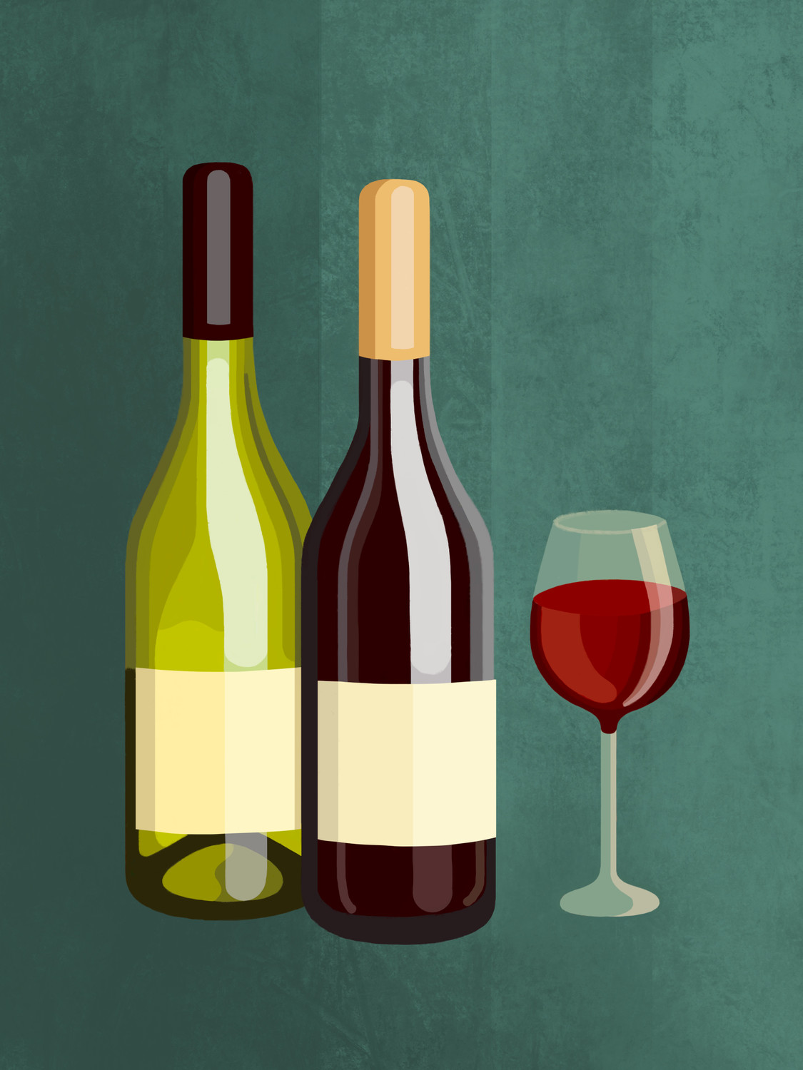 Buy Wine In A Bottle - Minimalist, Realistic Painting Online | Fizdi