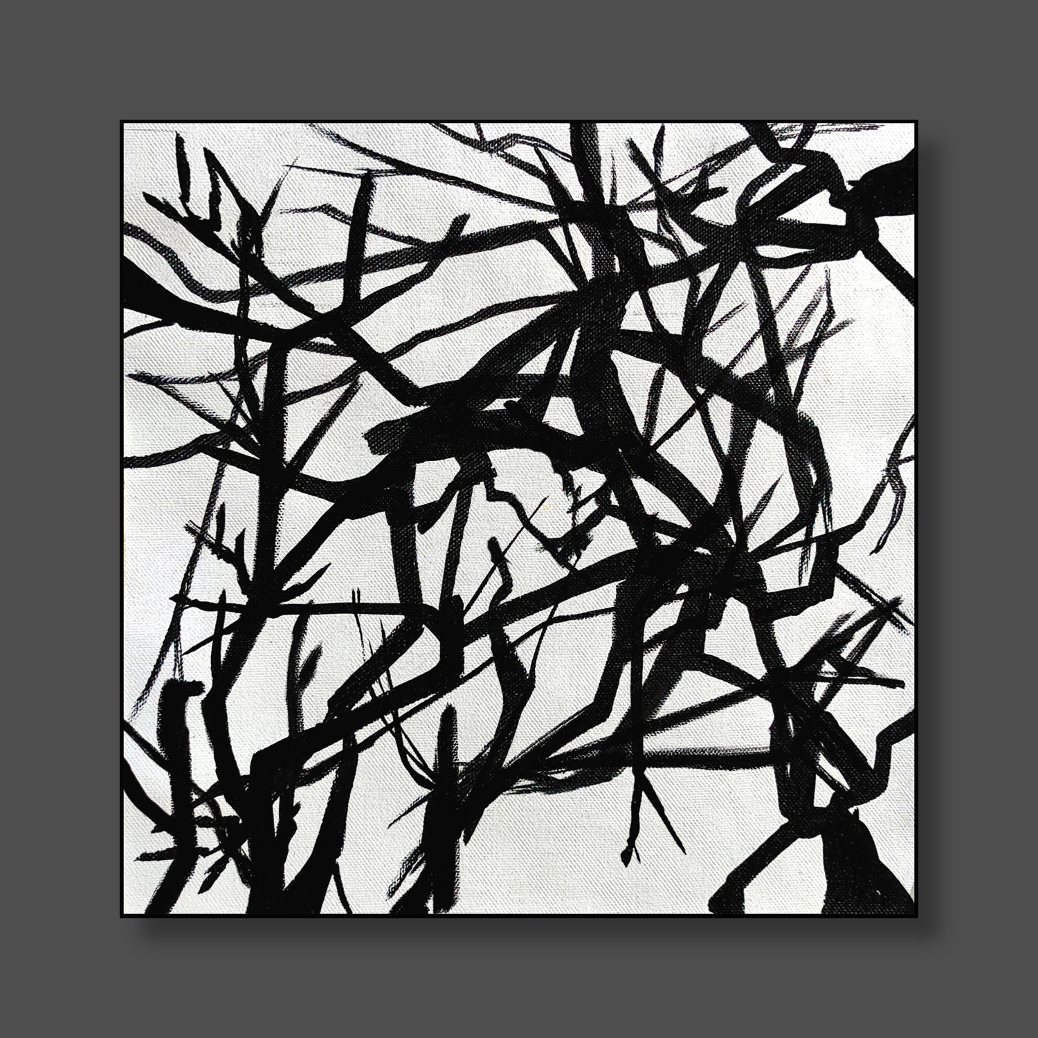 Buy Black & White Modern Abstract Handmade Painting by AKASH BHISIKAR. CodeART_5557_68679