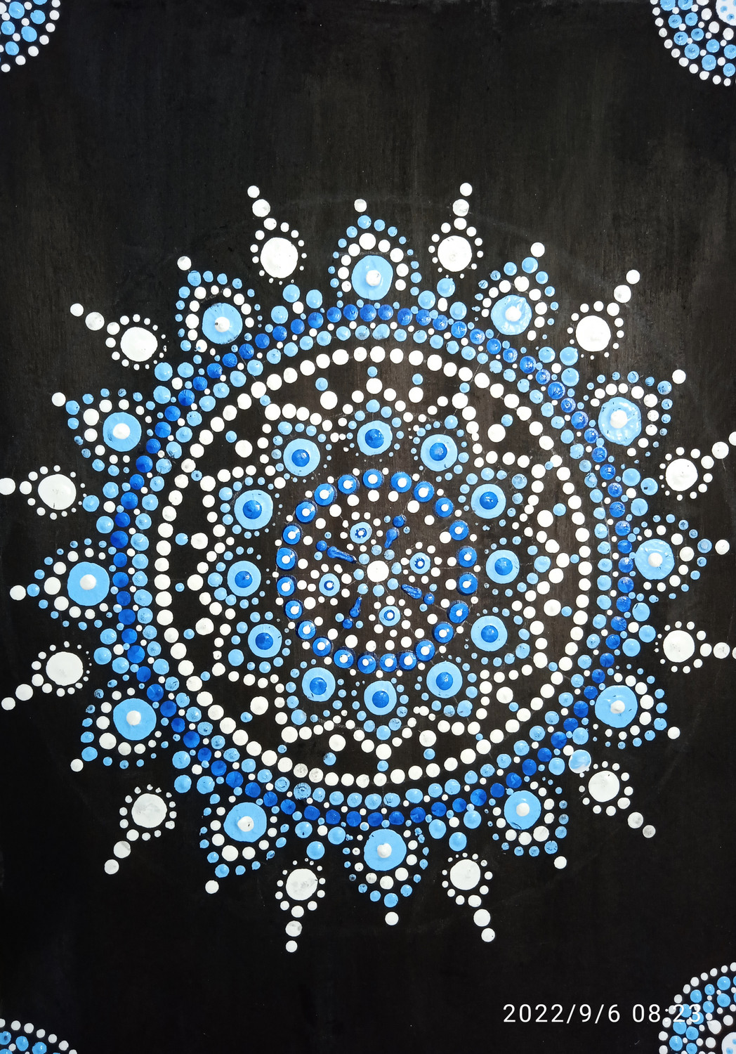 Buy Mandala dot painting Handmade Painting by SAMRITI VERMA. Code